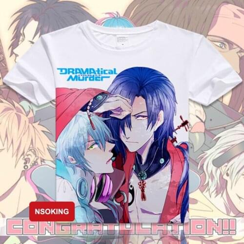 New Anime Dramatical Murder T-shirt Seragaki Aoba Cosplay Fashion Men Women Short-sleeved Tees