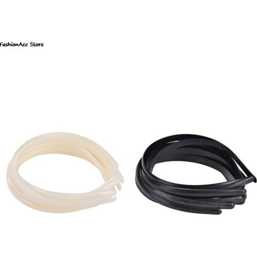 Wholesales 10pcs/lot Plain Lady Plastic Hair Band Headbands NO Teeth Headwear Girl White Black Hair DIY Tool Accessories