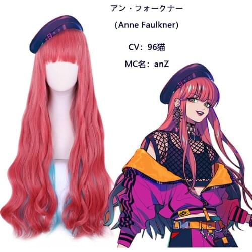 Paradox Live BAE AnZ Fake Girl 96 Cat Gradient Cosplay Wigs Long Wavy Hair New 2021