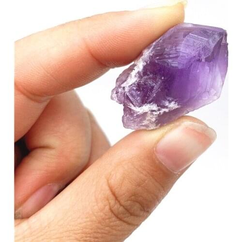 Drop shipping 1 PC Natural Amethyst Stones Point Chakra Raw Crystals Home Decor Healing Natural Stones and crystals