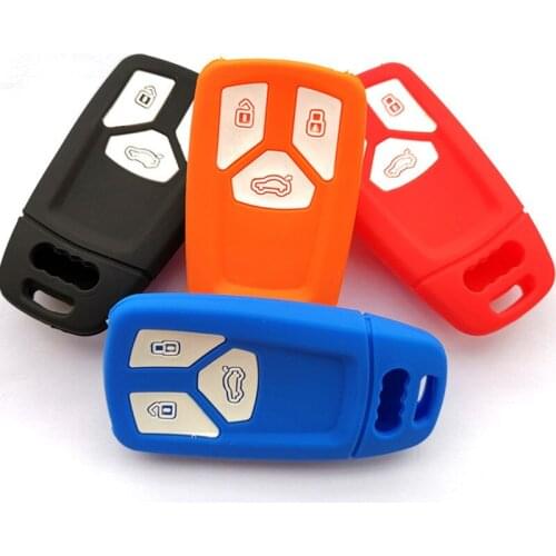 Silicone Car Key Cover For Audi A6 A6L A5 Q7 S4 S5 A4 B9 A4L 4M 8S S7 8W Q5 TT TTS RS Remote Key Case Shell Car Accessories