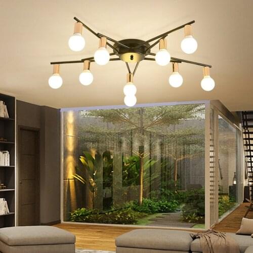 Modern simple creative fashion living room lamp bedroom lamp LED room lights Nordic chandelier lamp