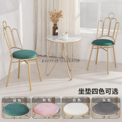 Modern Simple Manicure Dressing Stool Back Chair Nordic Restaurant Dressing Stool Household Dining Chair Net Red Leisure Chair