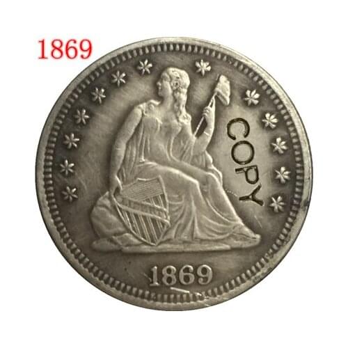USA 1869 P,S LIBERTY SEATED QUARTER DOLLARS COPY COINS