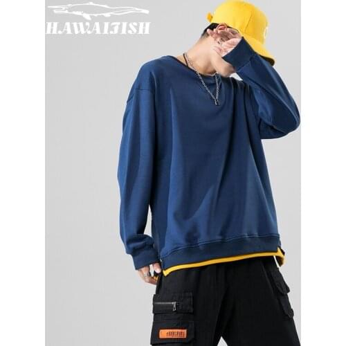 Sweatshirt Mens Autumn And Winter Fashion Korean Style Tops 2021 New Youth Mens Thin Loose Sweatshirts Hip Hop Sportswear