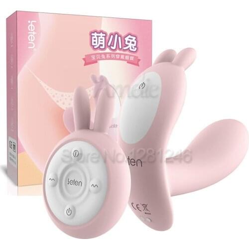 Leten 10 Speeds Heating Vibrator Clitoris G-spot Massager Remote Control Vibrator Wireless Strap On Panties Sex Toys For Women