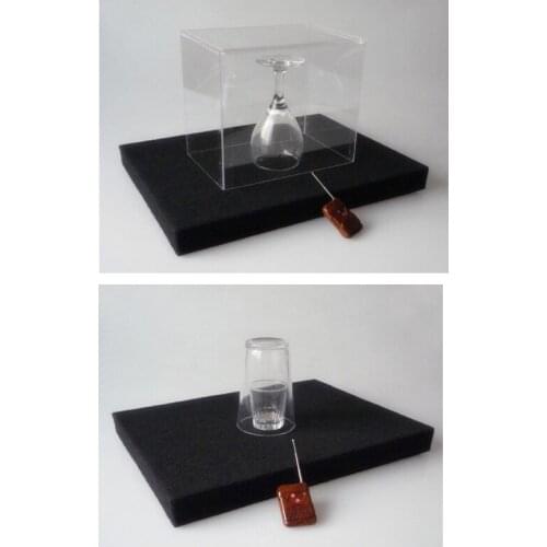 Magic Tricks Coin in Glass and Glass Breaking Tray Combination Trick Mentalism Magic Props Magic Product