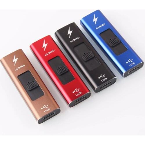 Usb Charge Lighter On Push Pulse Electric Arc Originality Gift Lighter Windproof