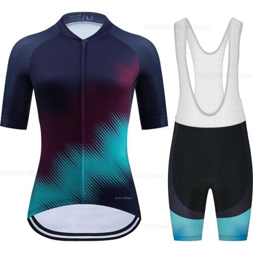 Womens Cycling Jersey 2021 Pro Team Raudax Cycling Clothing Quick Drying Racing Sport Mtb Bicycle Jersey Bike Uniform Triathlon
