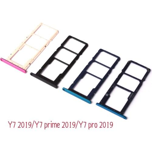 10pcs/lot for 6.26" for Huawei Y7 2019 Y7 prime 2019 Y7 pro 2019 6.26" SIM Tray Holder SD Card Reader Slot Adapter