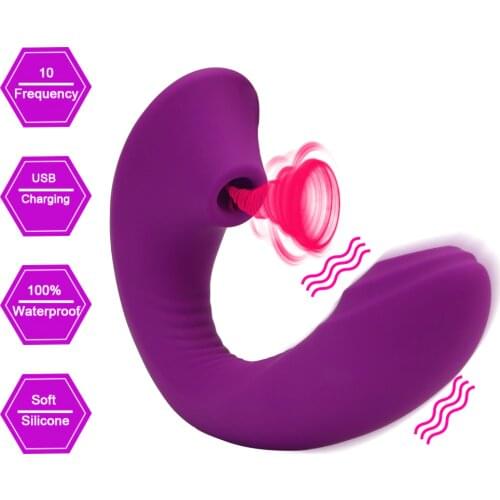 2 In 1 Erotic Women Dildos Vibrator For Clitoris Sucker Vaginal G Spot Toys Anal Plug Adult Sex Machine Wearable In Panties Shop