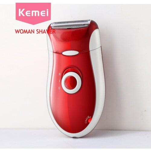 KEMEI 3 in 1 Lady Shaver Epilator Women Hair Removal Electric Depilator Depiladora Bikinis Electric Red Trimmer for Women Body