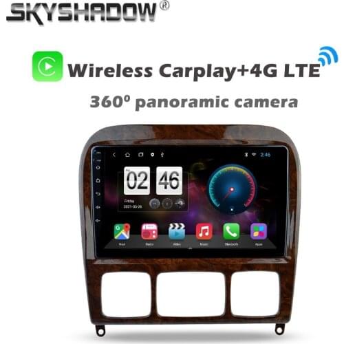 6G+128G Carplay Android 10 Car DVD Player GPS WIFI Bluetooth RDS Radio For Benz S Class W220 S280 S320 S350 S400 S430 S500 S600