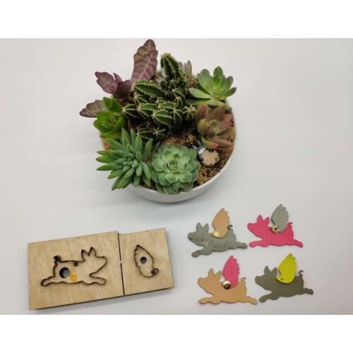 70*55mm Japan Steel Blade Rule Die Cut Steel Punch Pig with Wings Cutting Mold Wood Dies leather craft template cutter