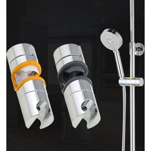 Bathroom Accessories Universal 18~25mm ABS Plastic Shower Slide Rail Bar Holder Adjustable Clamp Holder Bracket Replacement