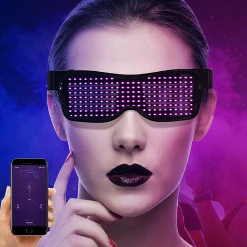 APP Bluetooth-compatible Flashing Glasses Festival Party Atmosphere led Night Light Starry Sky Wedding Party Christmas Decor