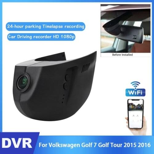 Car DVR Wifi Video Recorder Dash Cam Camera For Volkswagen Golf 7 Golf Tour 2015 2016 high quality Night vision full hd 1080P