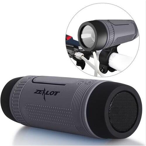 Zealot S1 Bike Speaker Bluetooth Portable Wireless speaker Power Bank 20 Hours TF card player Bike Mount Carabiner included