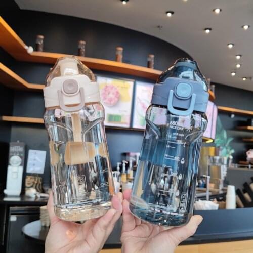 680ml Large Sport Water Bottle Portable Portable Water Cups with Silicone Rope Travel Hike Camp Drink Bottles