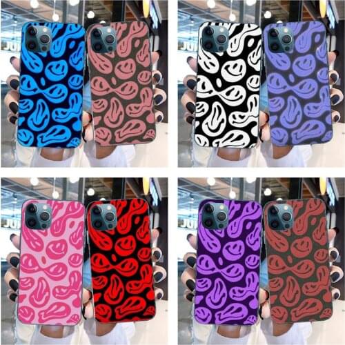 Melting Aesthetic Smiley Face Phone Case For IPhone SE2 11 Pro XS MAX XS XR 8 7 6 Plus 5 5S SE Case