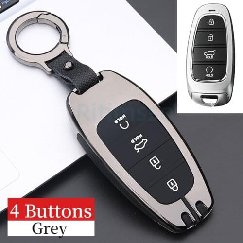 Zinc Alloy Car Key Case Cover for Hyundai Sonata 2019 DN8 Smart Remote Control Key Cover 3 4 Buttons Car Accessories