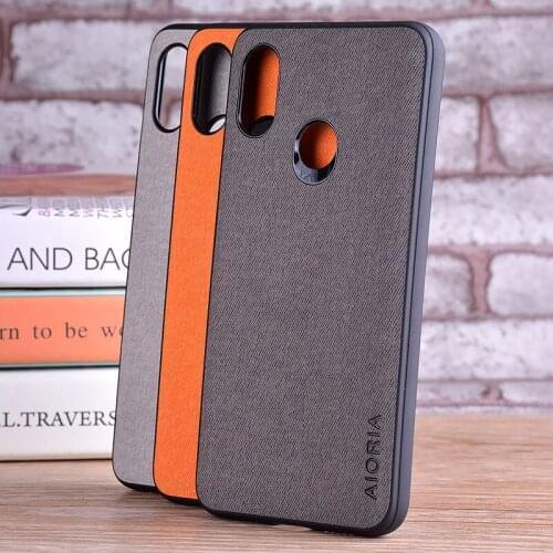 Case for xiaomi mi 8 lite se coque Luxury textile Leather skin soft TPU hard PC phone cover for xiaomi mi 8 lite se case funda