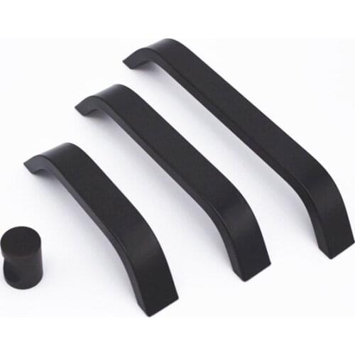 Black Aluminum Cabinet Knobs and Handles Furniture Cabinet Handles Drawer Knob Kitchen Handle Cupboard Pulls