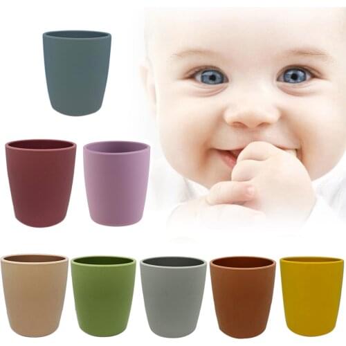 Baby Learning Drinking Cup BPA-free Heat-Resistant Silicone Infants Water Mug