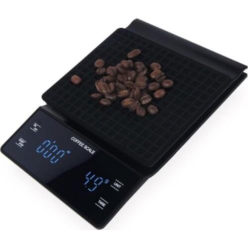3kg/0.1g Electronic Coffee Scale Digital Kitchen Use Coffee Weighing Timing Portable High-Precision LED Electronic Scale New