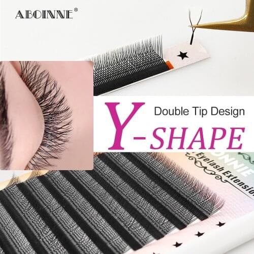 Abonnie YY Private Lash Extension Best Synthetic Lash Extentions Mix Trays Y-Shape Volume Individual Lashes