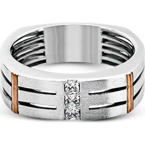 Huitan New Trendy Geometric Shape Women Ring Fashion Wedding Jewelry Anniversary Gift for Wife Simple Elegant Female Finger Ring