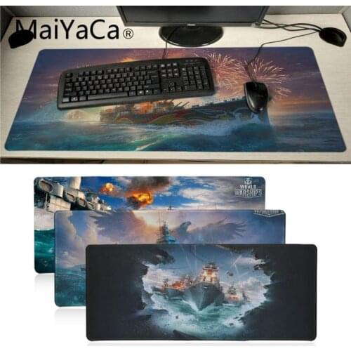 Maiyaca World of Warships Anti-Slip Durable Rubber Computermats Large Lockedge alfombrilla gaming Mouse pad gamer Computer mat