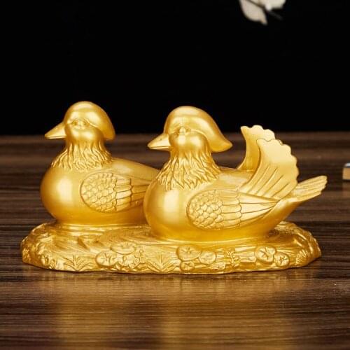 Resin Creative Simulation Mallard Duck Decoration for Home Gift for Wedding Decoration Valentines Day Gift Dropping Shipping