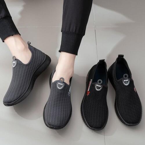 Hot Selling Mens Casual Shoes Walking Non-slip Mens Casual Shoes Outdoor Flat Shoes Solid Sports Shoes Men