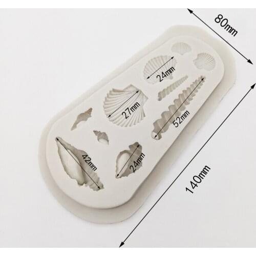 Minsunbak Cake Tools Marine Series Conch Shell Silicone Mold Marine Life Chocolate Baking Tools Sugar Craft Tool