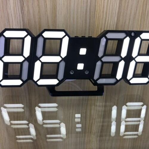 NEW 3D LED Wall Clock Modern Digital Alarm Clock For Home Table Desktop Living Room Decoration Gift