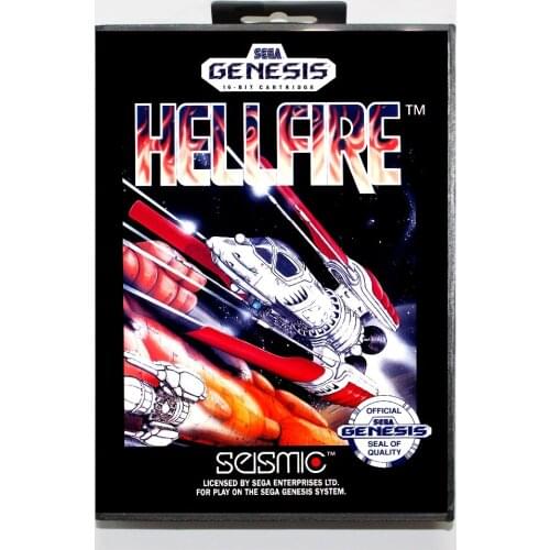 New 16 bit MD game card - hellfire with Retail box For Sega genesis system