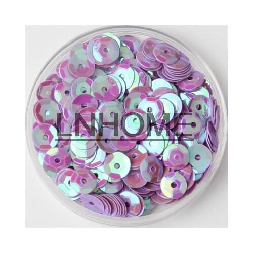 50g 5mm Cup Sequins for Craft Purple AB Round Loose Sequins Paillettes Children DIY Sewing Wedding DIY Accessories Spangles