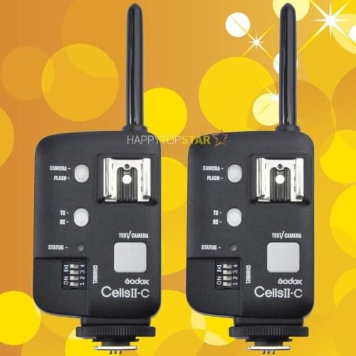 Godox Wireless Flash Transceiver Cells II 1/8000S Trigger Transmitter & Receiver for Canon 5D Mark II III 2D 7D 6D 70D 60D 700D