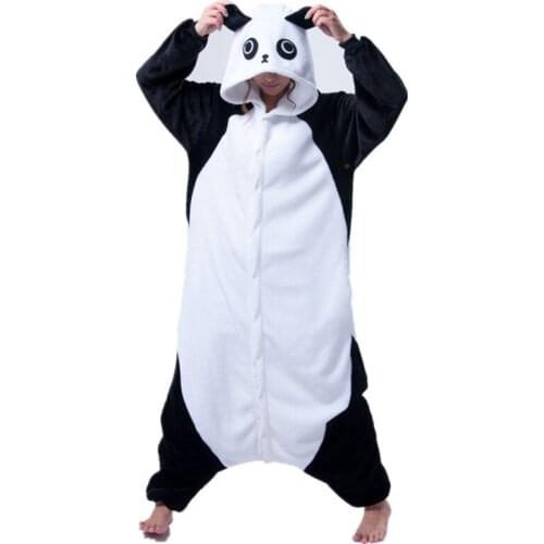 Panda One Piece Animal Cosplay Onesies Pajamas Jumpsuit Hoodies Adults Cosplay Costumes for Halloween and Carnival