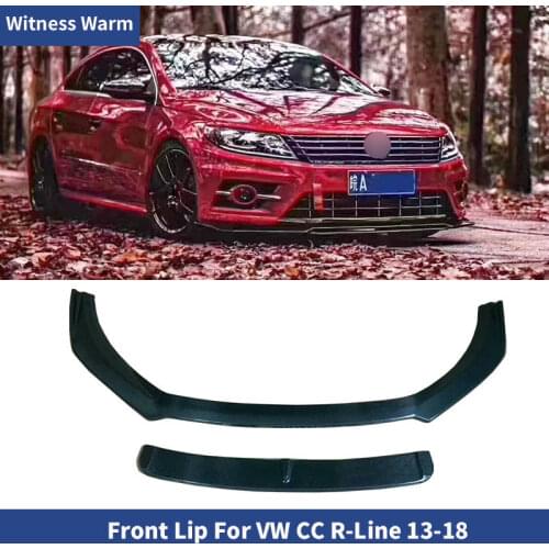 Fits for 2013-2018 Volkswagen car CC RLINE Front Bumper Lip Spoiler Splitter Carbon Fiber car body kit
