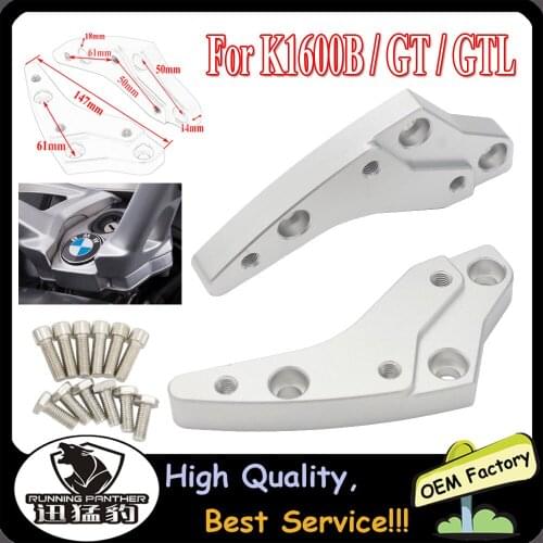 Motorcycle CNC Handlebar Risers 18mm for BMW K1600B K1600GT K1600GTL 2012-2019 2018 2017 2016 2015 Handle Bar Riser Mount Clamp