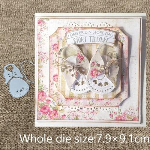 New Design Craft Metal Cutting Die cut die love heart Baby shoes scrapbooking Album Paper Card Craft Embossing Die Cuts