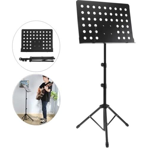 Aluminum Alloy Thickening Music Stand Tripod Stand Holder Height Adjustable with high strength Aluminum Alloy material