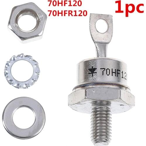 1pc 70HF120/70HFR120 70A 1200V High Power Rectifier Metal Stud Type Rectifier Diodes Accessories
