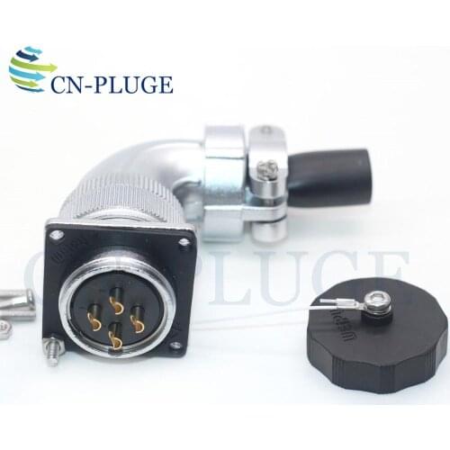 WEIPU WS28 Right Angle Waterproof Connector 7 Pin Square Panel Mount Connector Aviation plug socket 25A IP67