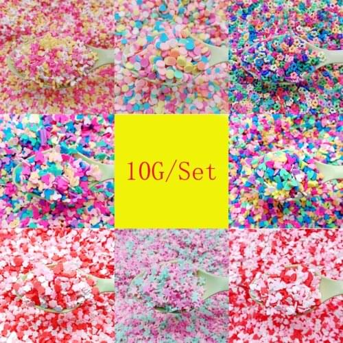 10g/set Slimes Soft Pottery Simulated sugar tablets Decor Additives For Slimes Filler Accessories Lemon For Nail Art For Gift