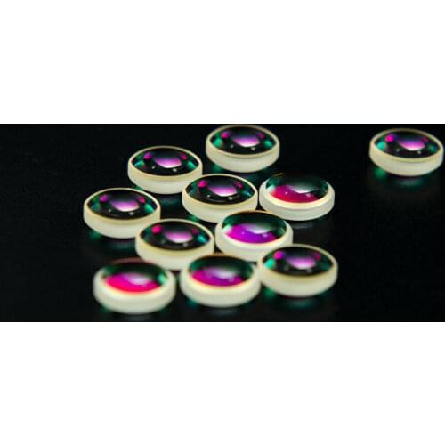 10PCS 7.66mm Mini Biconvex Magnifying Lenses Optical Glass DIY Decorative Defective Double Convex Magnifier Aspherical Lentes