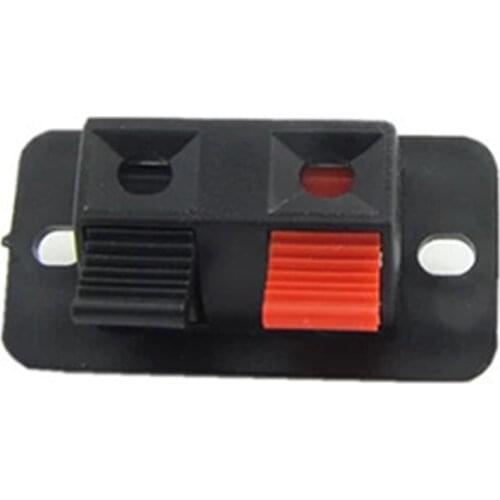 10pcs/pack Push Connector Stereo Speaker Durable Plate Test Clip Jointing Clamp Audio Cable 2 Way Board Amplifier Terminal Block