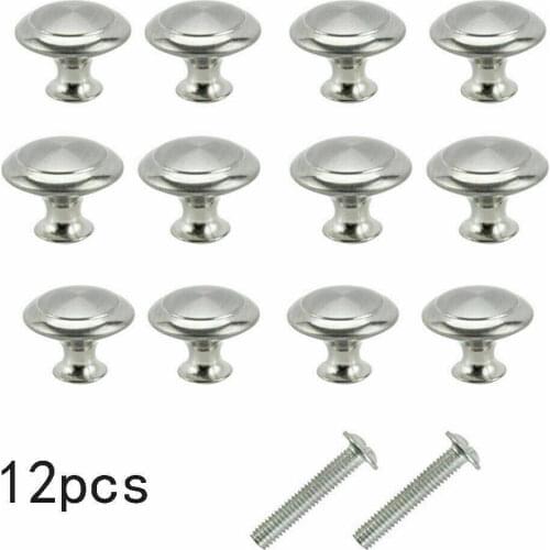 12Pcs Door Knobs Cabinet Handles Cupboard Drawer Kitchen Stainless Steel DIY UK Warehouse